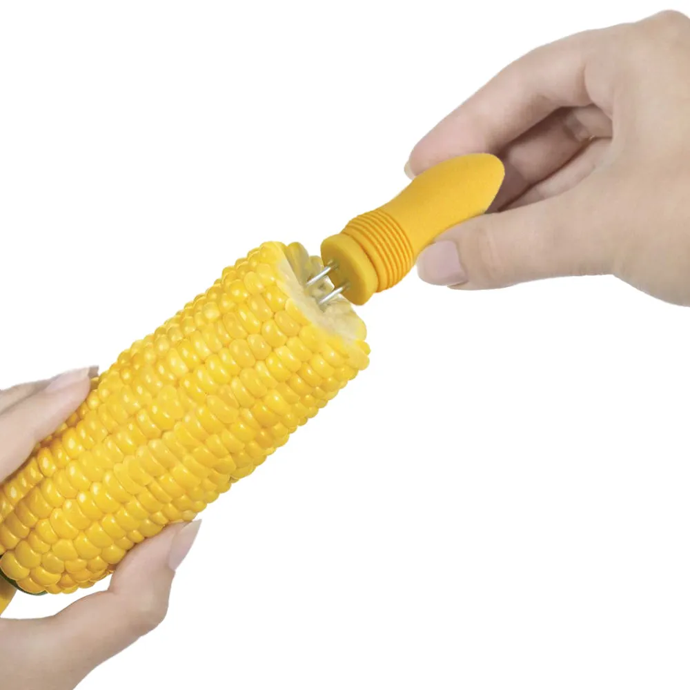 12 Pack Jumbo Corn On The Cob Holders Skewers Stainless Steel Prongs Kitchen BBQ