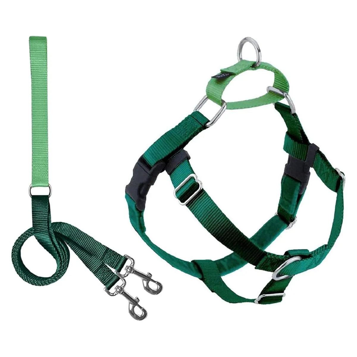 2 Hounds Design, Inc. Kelly Green Freedom No-Pull Dog Harness 1" Large
