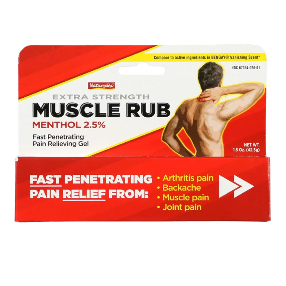2 Pk Menthol Analgesic Gel Muscle Rub Joint Arthritis Pain Relief Cream 1.5oz