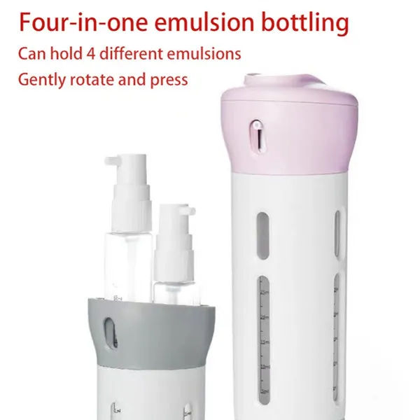 4 in 1 Travel Dispenser Bottle Set Travel Refillable Cosmetic Containers Set