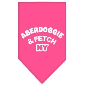 Aberdoggie NY Screen Print Bandana Bright Pink Large