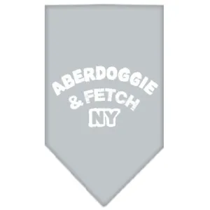 Aberdoggie NY Screen Print Bandana Grey Large