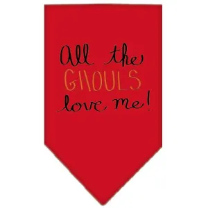 All The Ghouls Screen Print Bandana Red Small