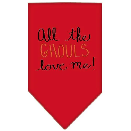 All The Ghouls Screen Print Bandana Red Small