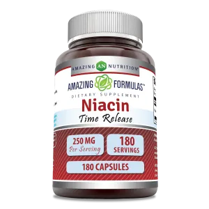 Amazing Formulas Niacin |  250 Mg | 180 Capsules