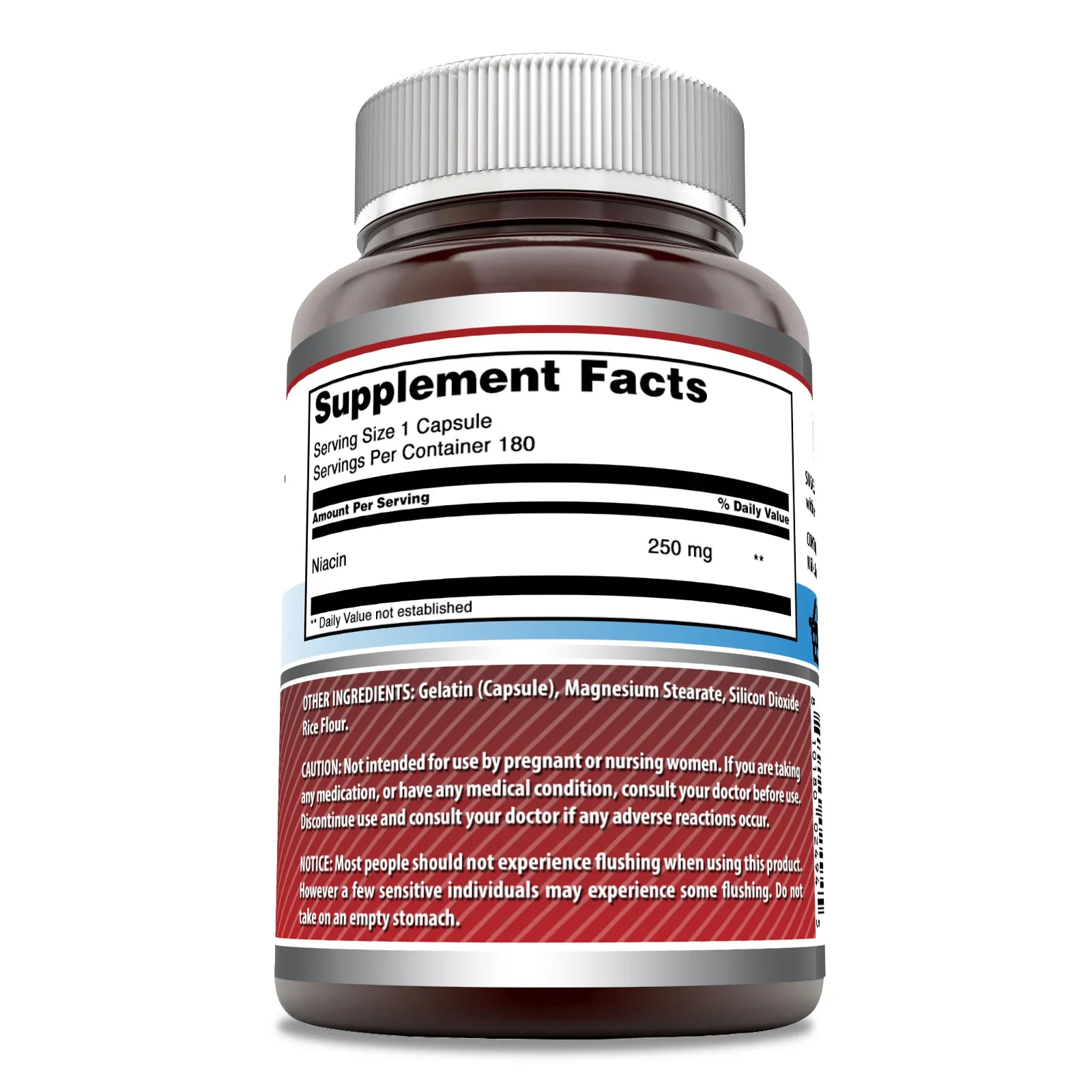 Amazing Formulas Niacin |  250 Mg | 180 Capsules
