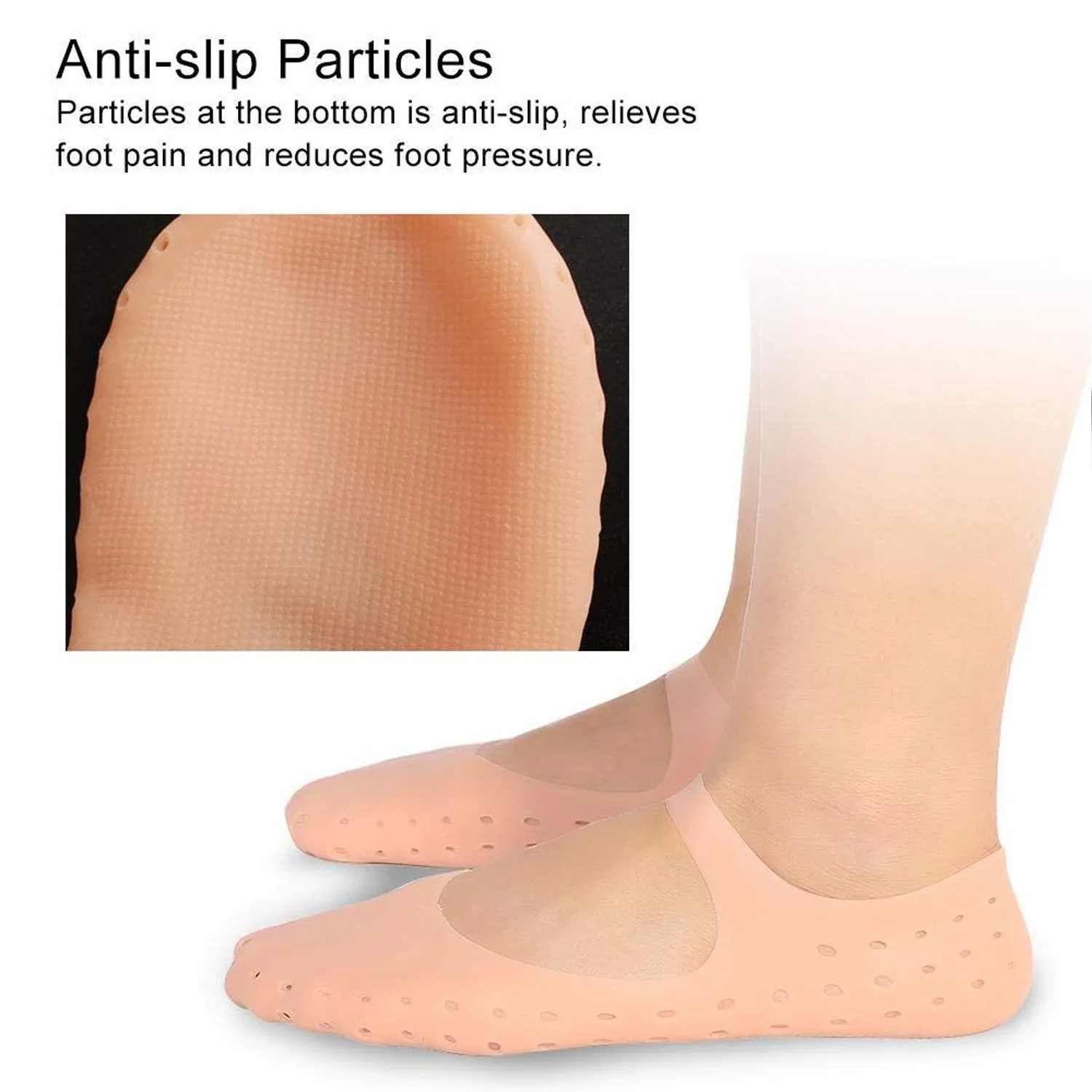 Anti Crack silicone Gel Foot Protector Moisturising Socks