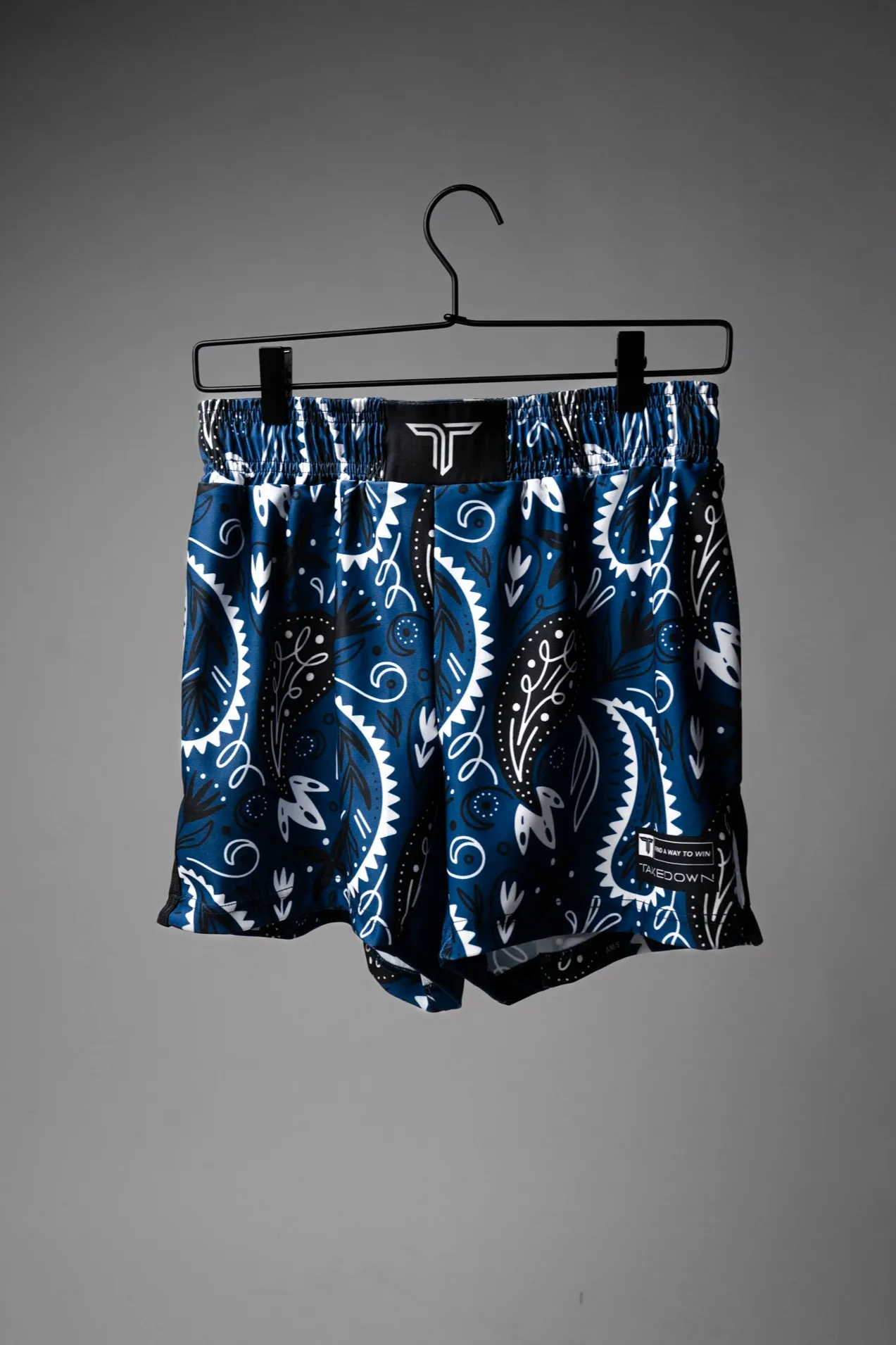 Bandana Fight Shorts (5"&7“ Inseam) - Blue