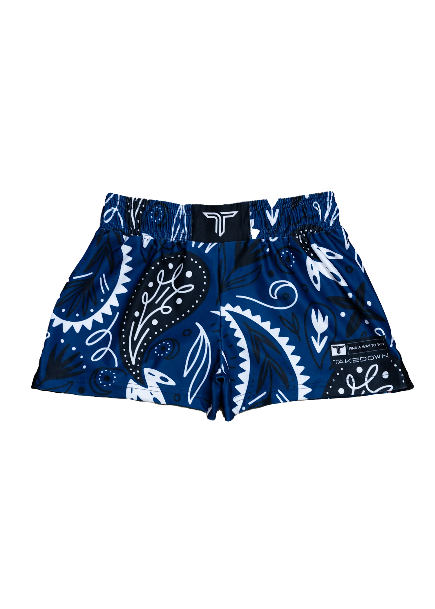 Bandana Women's Fight Shorts (3" Inseam) - Blue