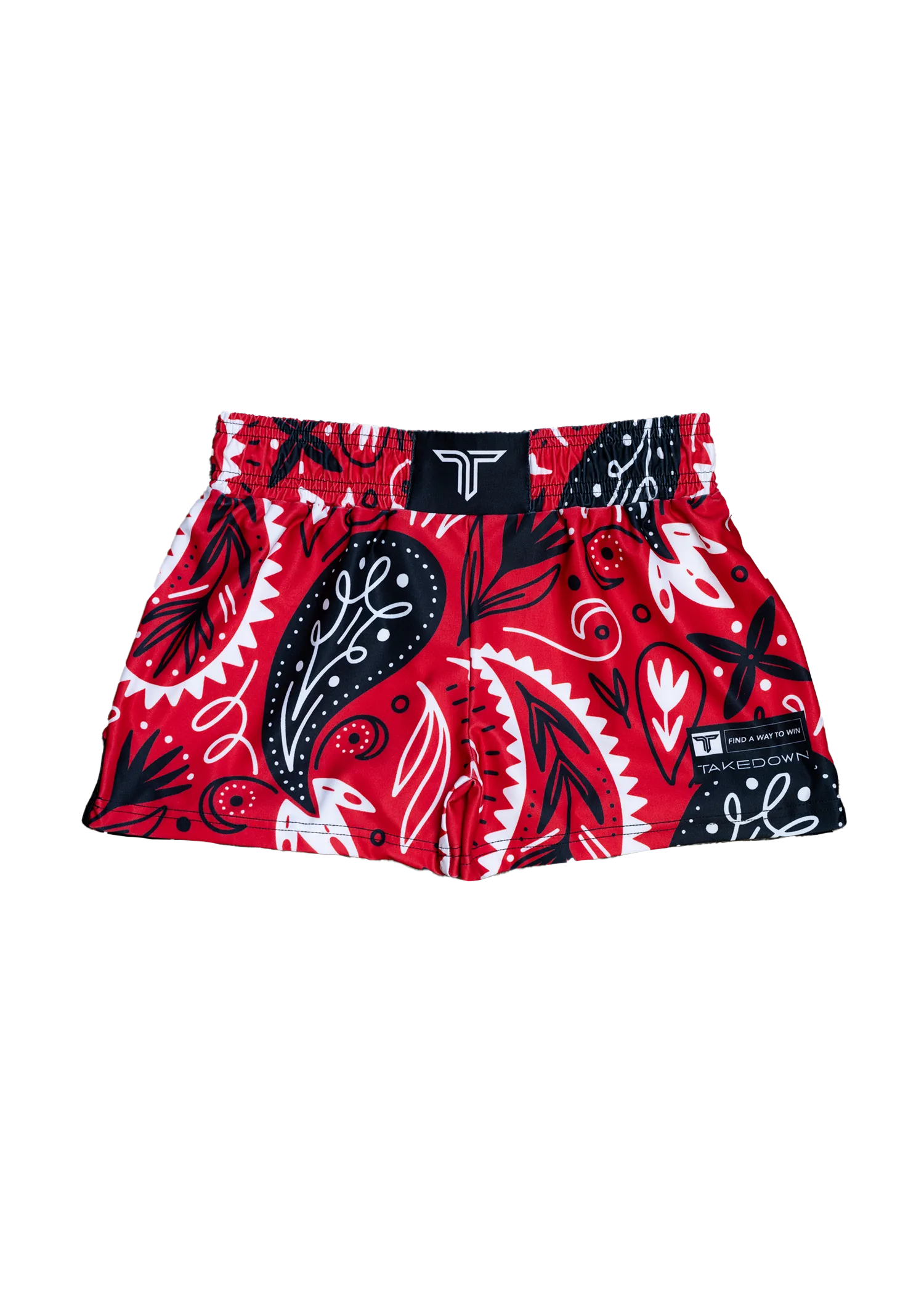 Bandana Women's Fight Shorts (3" Inseam) - Red