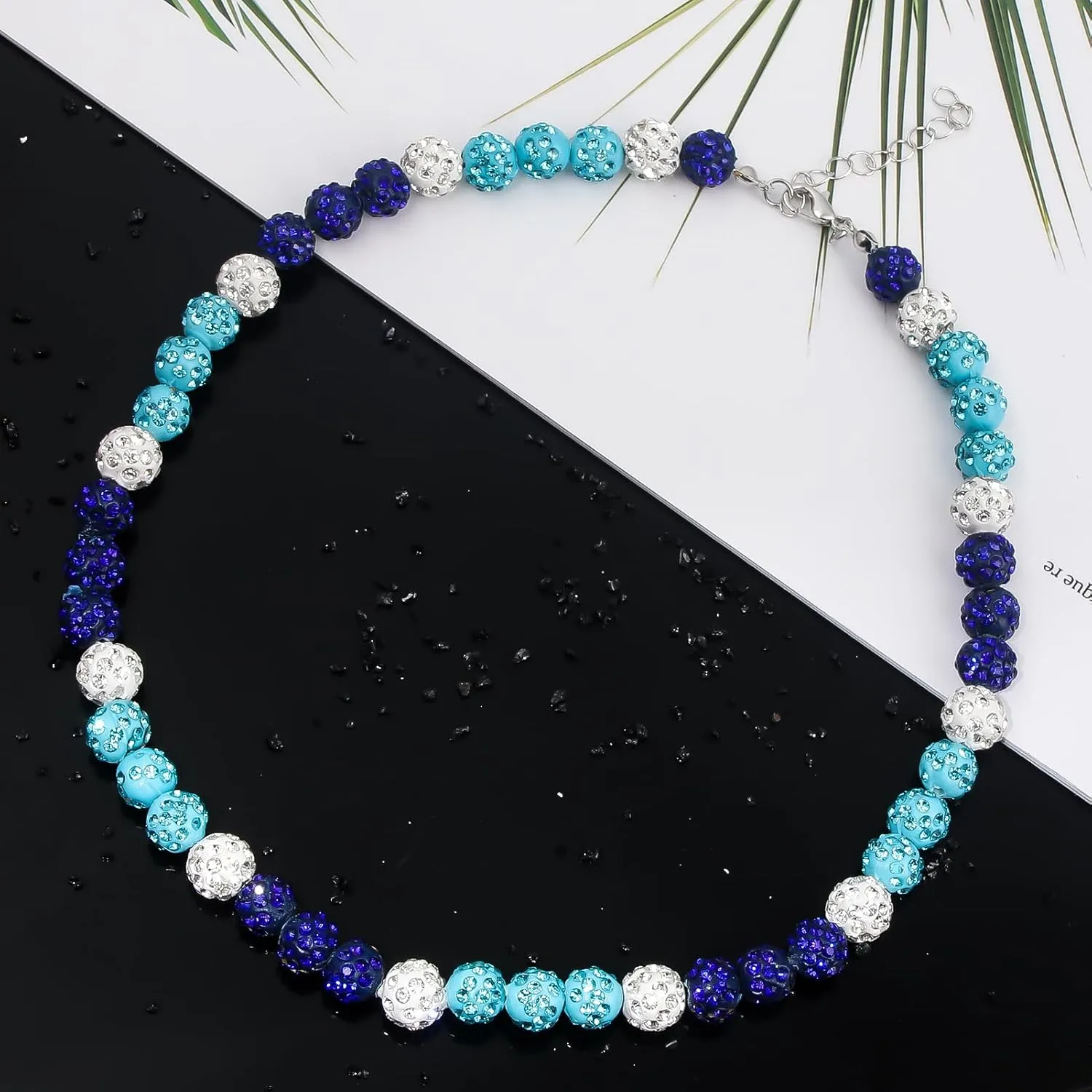 Baseball Necklace - Rhinestone Baseball Necklace - 16" / 18" Ice Collection Bling Beaded Chain - Baseball Accessories for Men Women and Baseballer