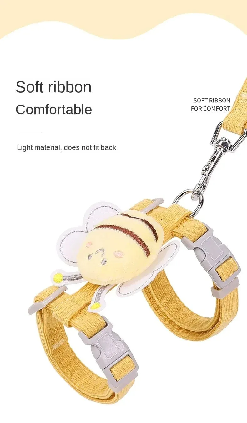 Bee-themed Cat Harness and Leash
