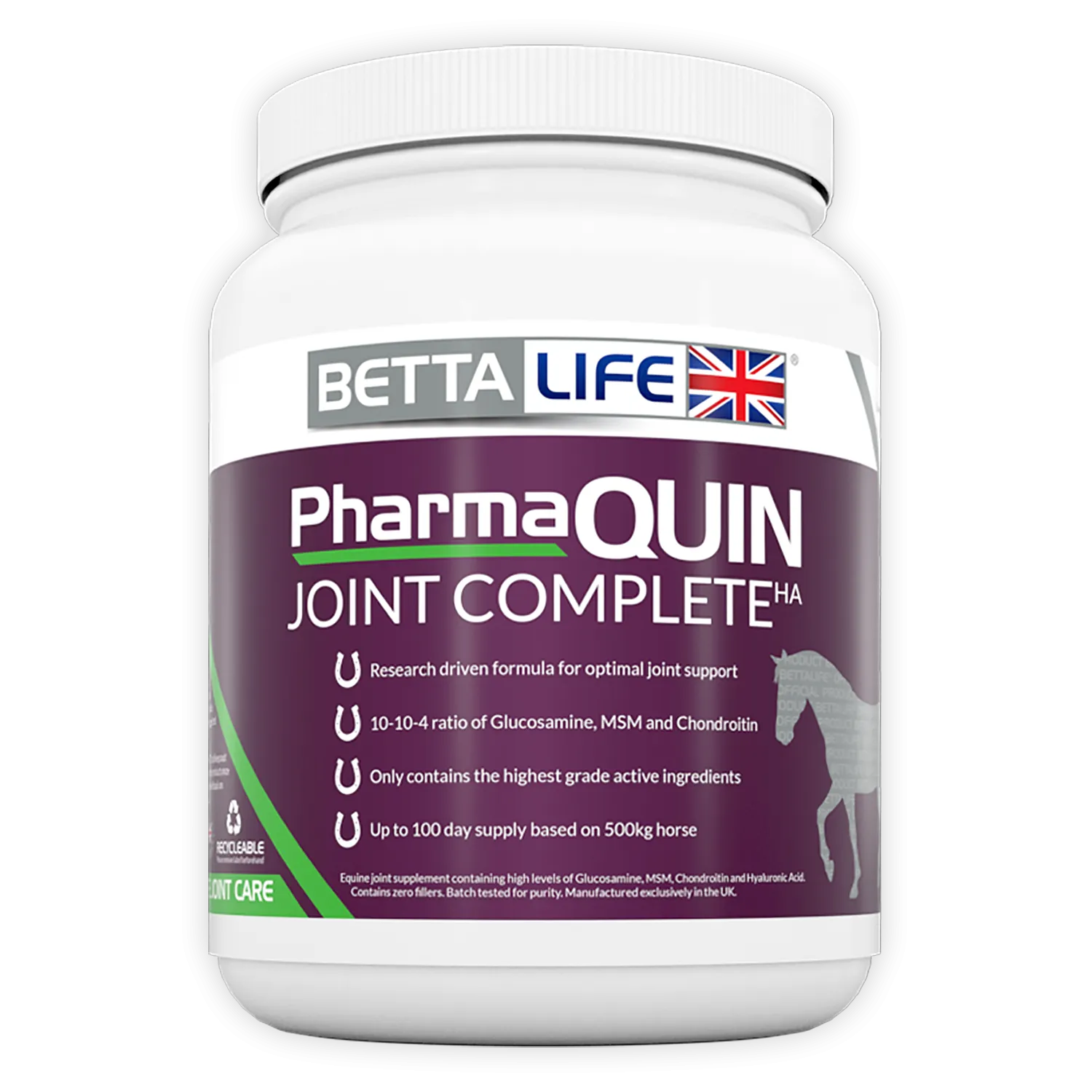 BETTAlife PharmaQuin Joint Comp HA 1kg for Horses