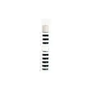 Candleholder Dkd Home Decor 6 x 6 x 28 Cm Crystal Black Transparent