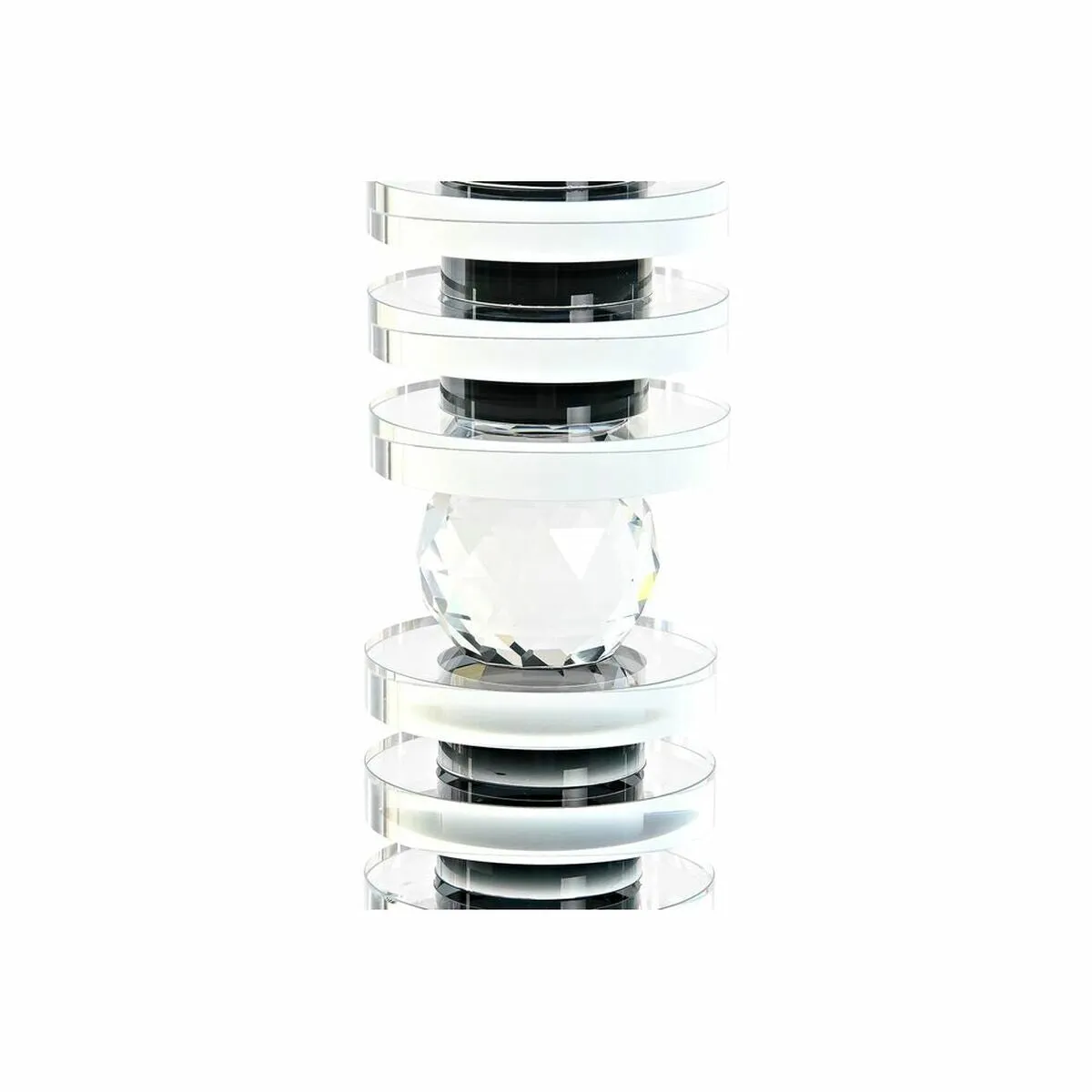 Candleholder Dkd Home Decor 6 x 6 x 28 Cm Crystal Black Transparent