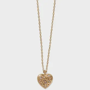 Contempo Heart Petite Necklace in Gold