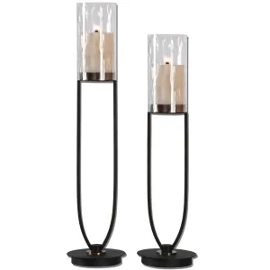 Durga Ironwork Candleholders- Set of 2
