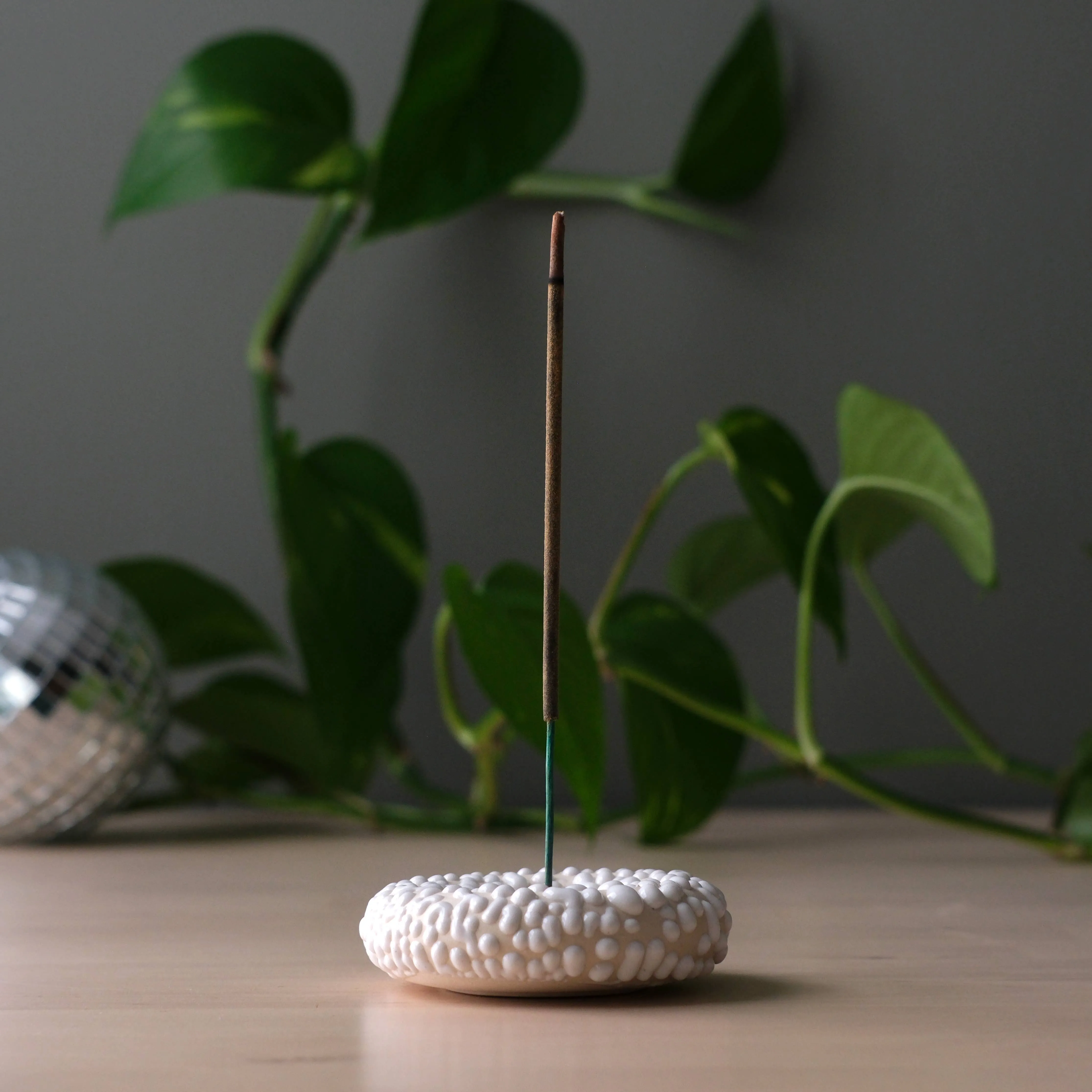 Eve Incense Holder - White Gloopy