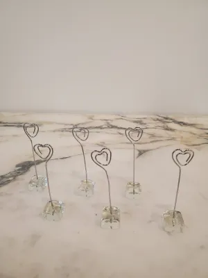 Glass Cube Placecard holders - set of 4