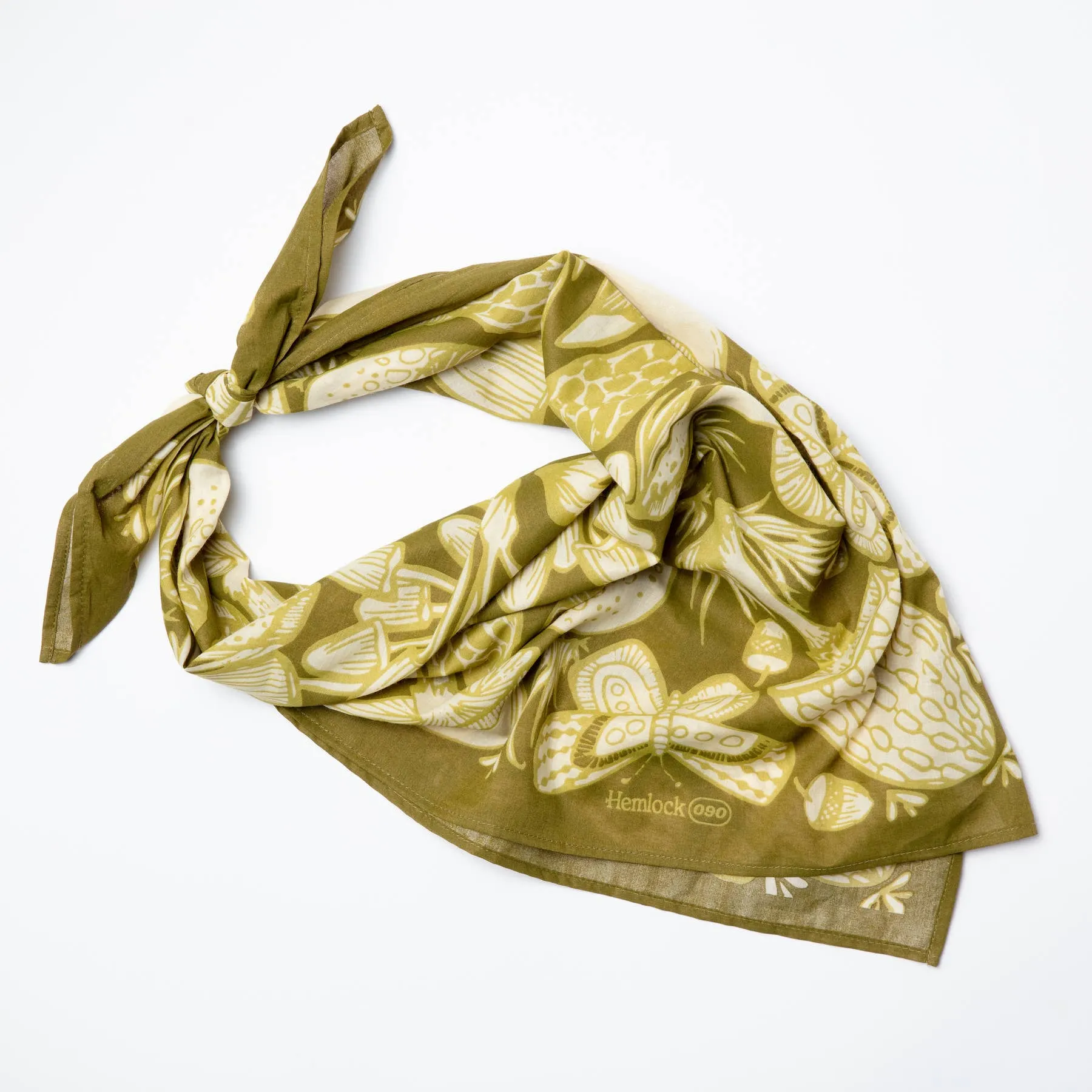Handker Bandana: 34" Wild Rag Mushrooms