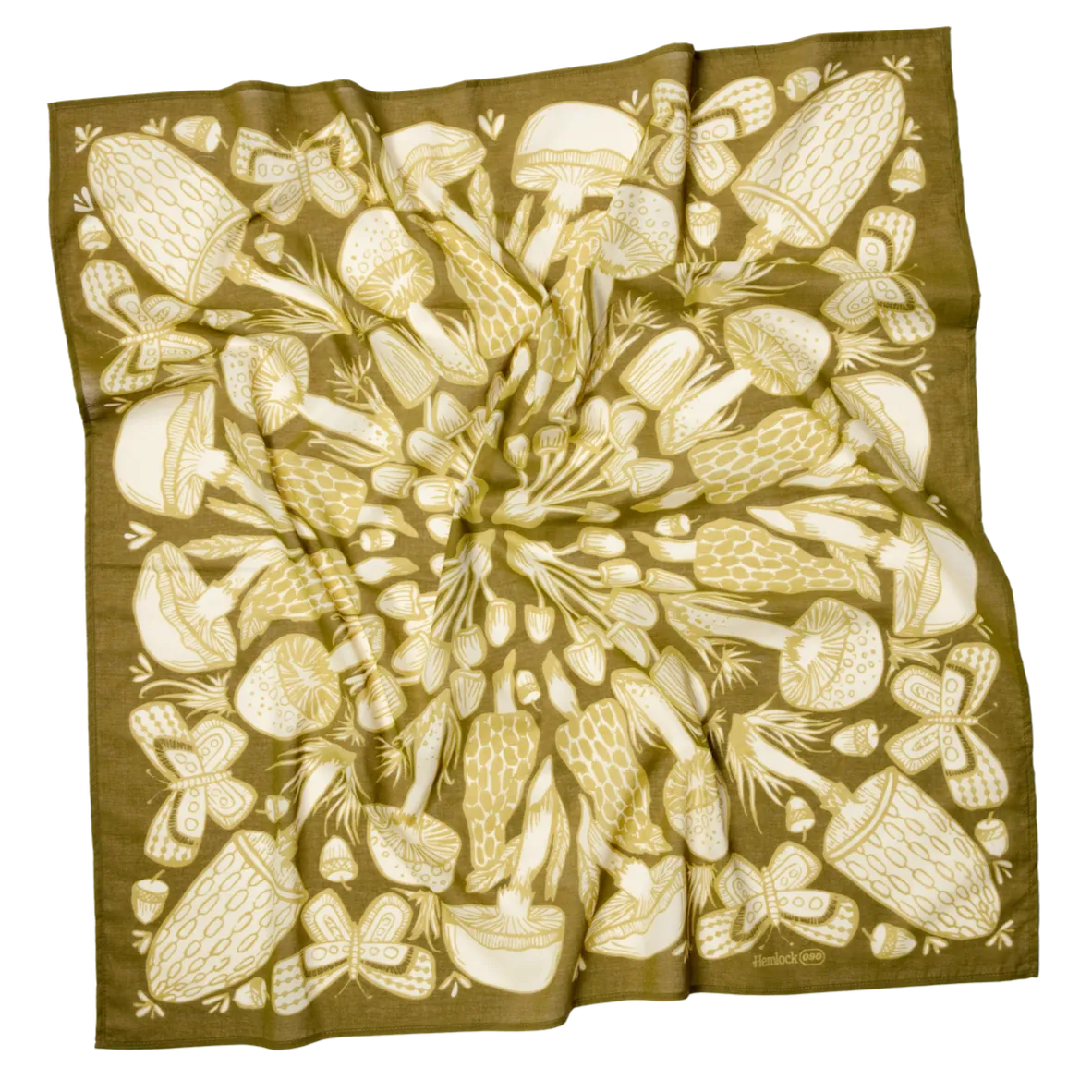 Handker Bandana: 34" Wild Rag Mushrooms