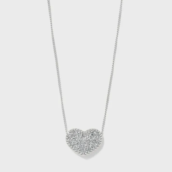 Illumina Celeste Heart Bold Necklace Silver