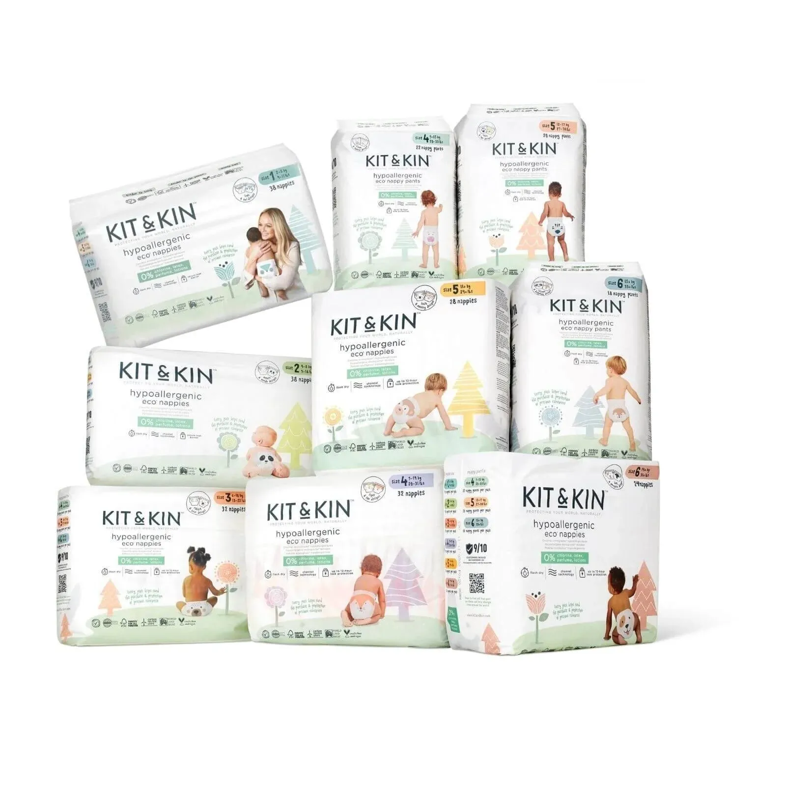 Kit & Kin Nappies Size 1 - 38 pcs