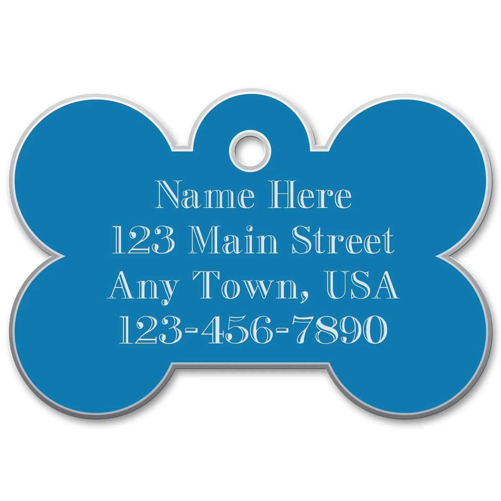 Large Bone Engraved Tag