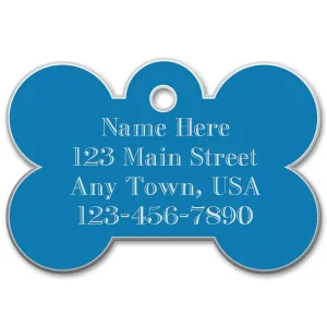 Large Bone Engraved Tag