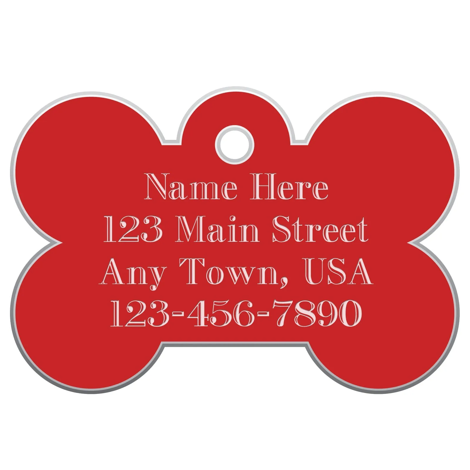 Large Bone Engraved Tag