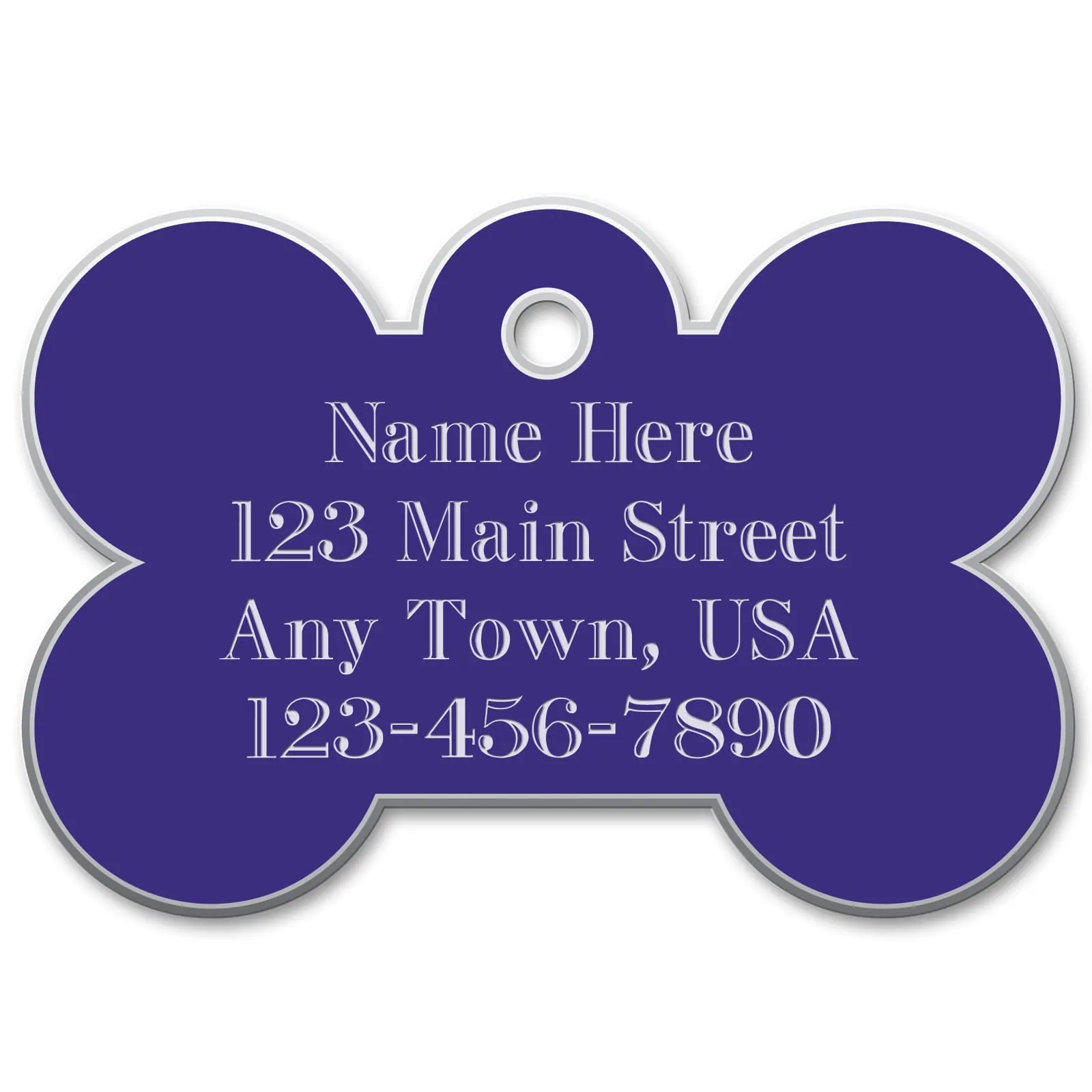 Large Bone Engraved Tag