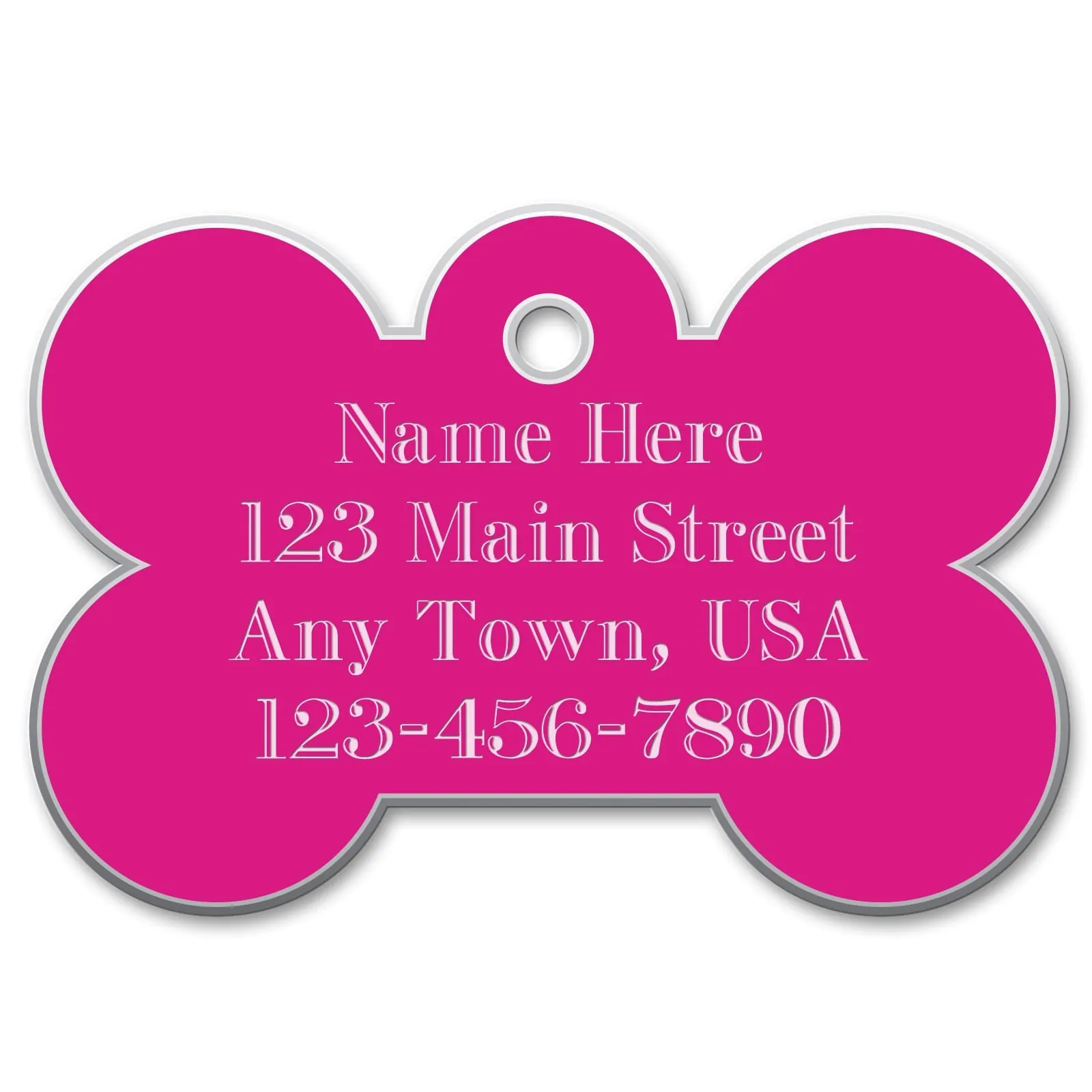 Large Bone Engraved Tag