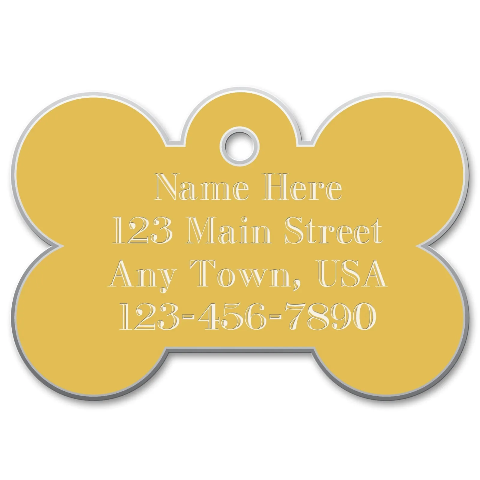 Large Bone Engraved Tag