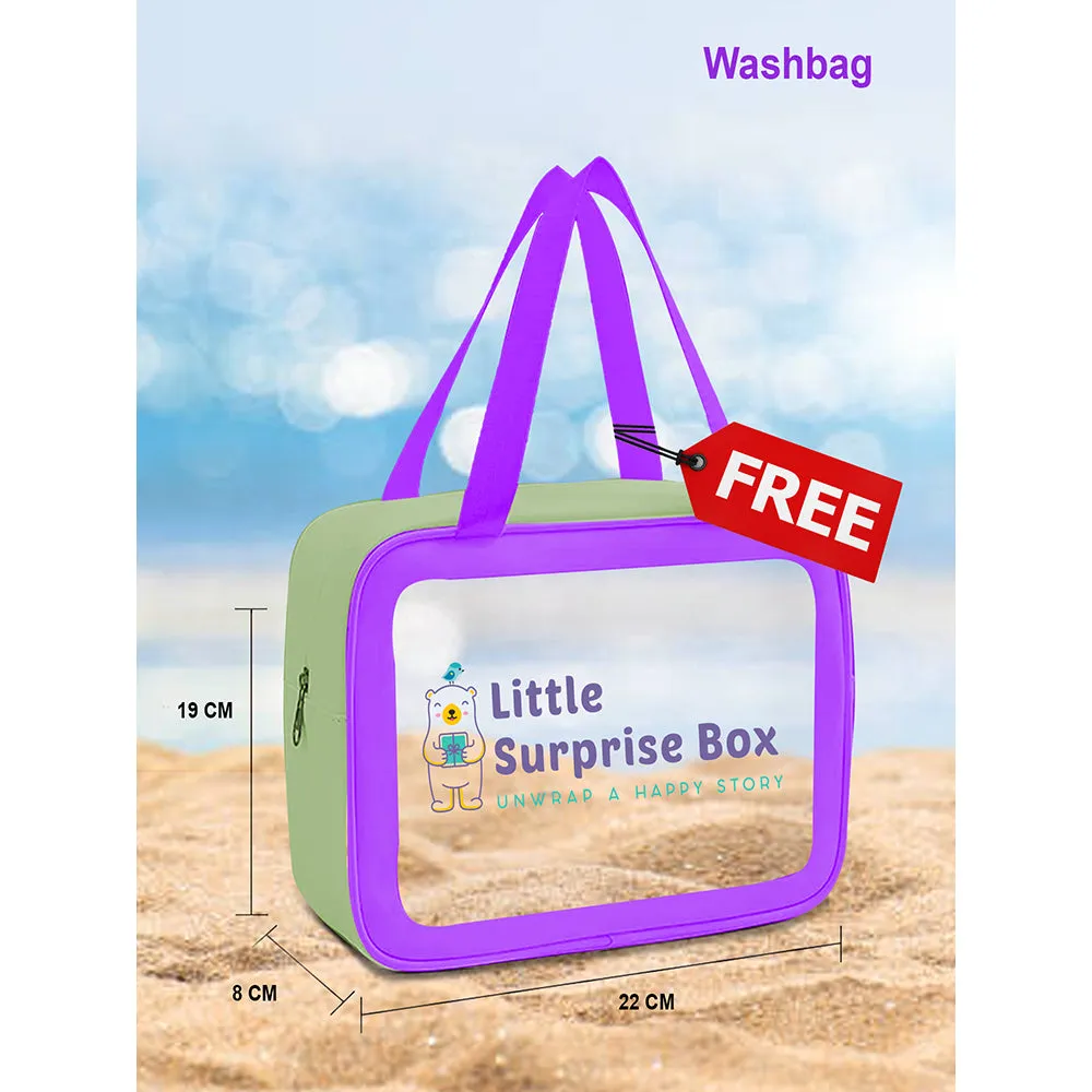Little Surprise Box 3pcs Light Blue Stripes Swimsuit for Boys with UPF 50 