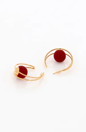 Loop Earrings (OTJ-1026 MAROON)