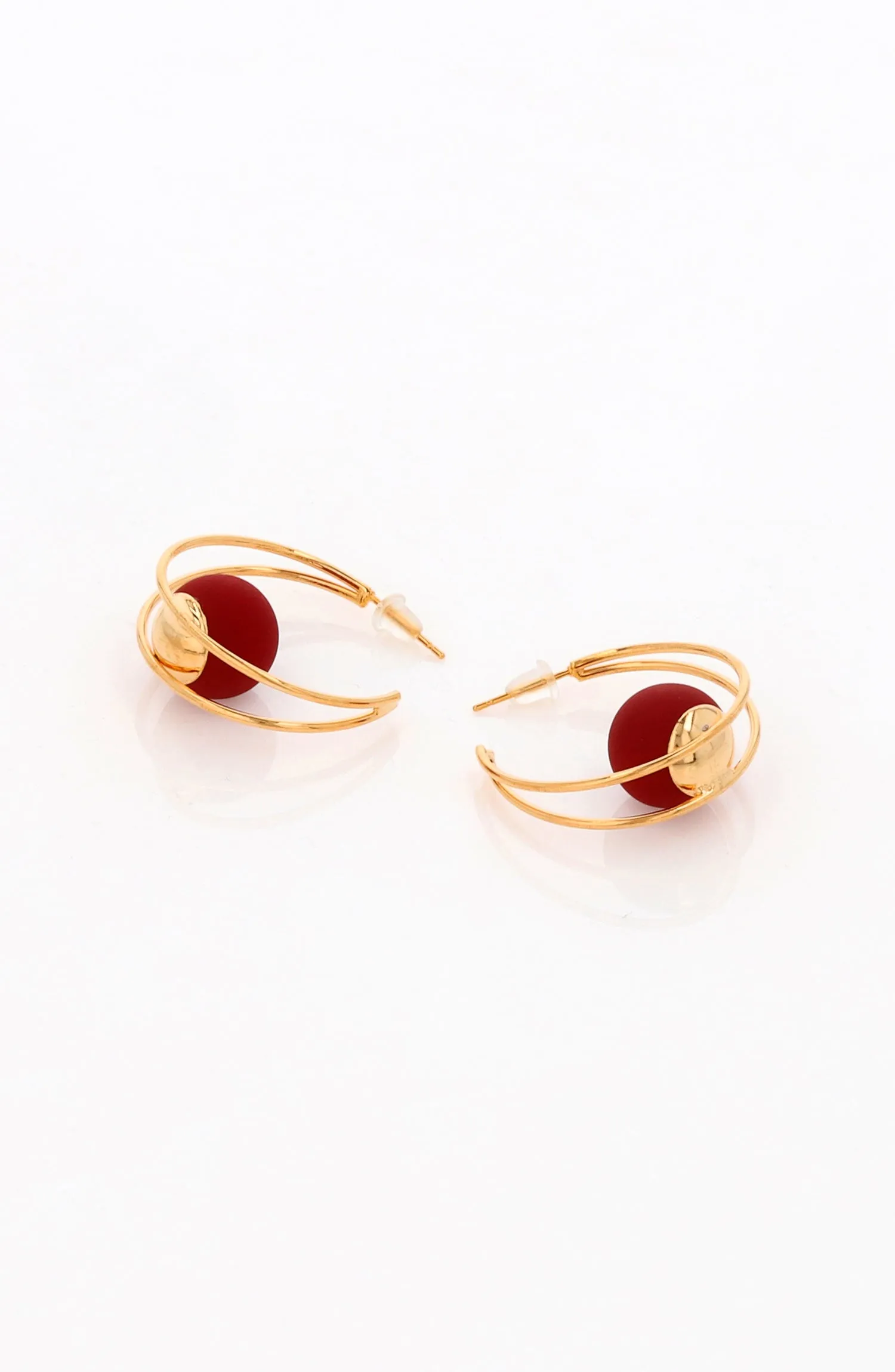 Loop Earrings (OTJ-1026 MAROON)