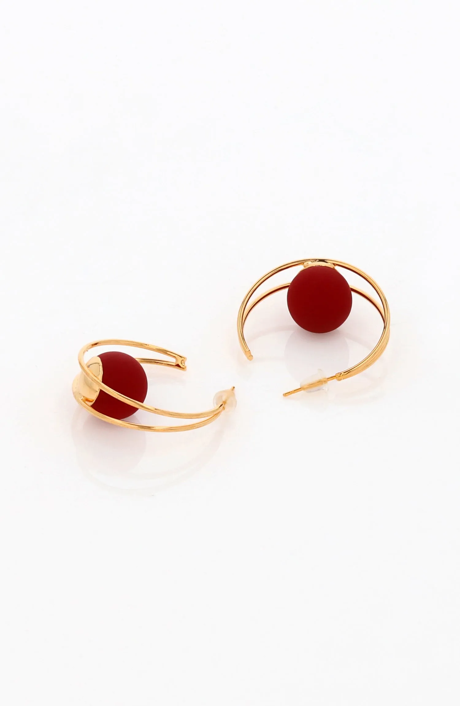 Loop Earrings (OTJ-1026 MAROON)