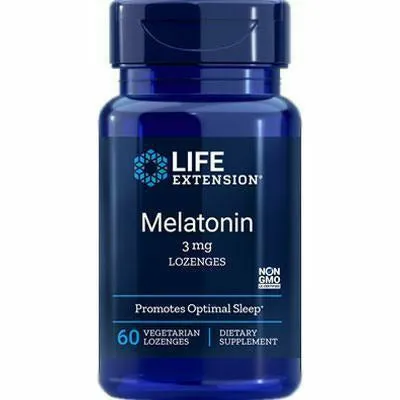 Melatonin 3 mg 60 lozenges by Life Extension