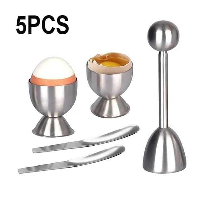 Metal Boiled Egg Holders 5 Pcs Set