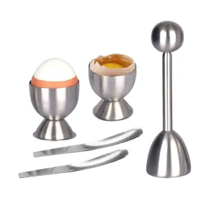 Metal Boiled Egg Holders 5 Pcs Set