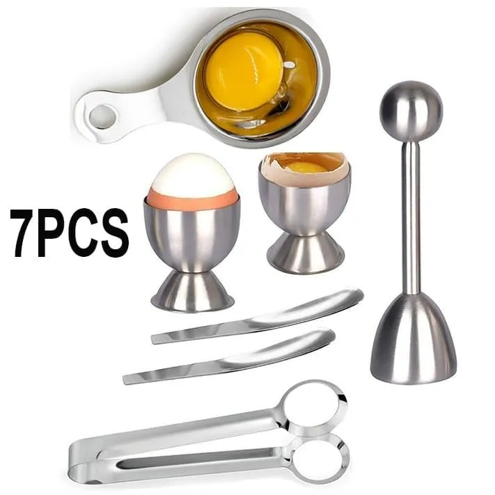 Metal Boiled Egg Holders 5 Pcs Set