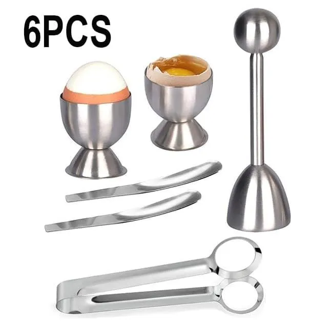 Metal Boiled Egg Holders 5 Pcs Set
