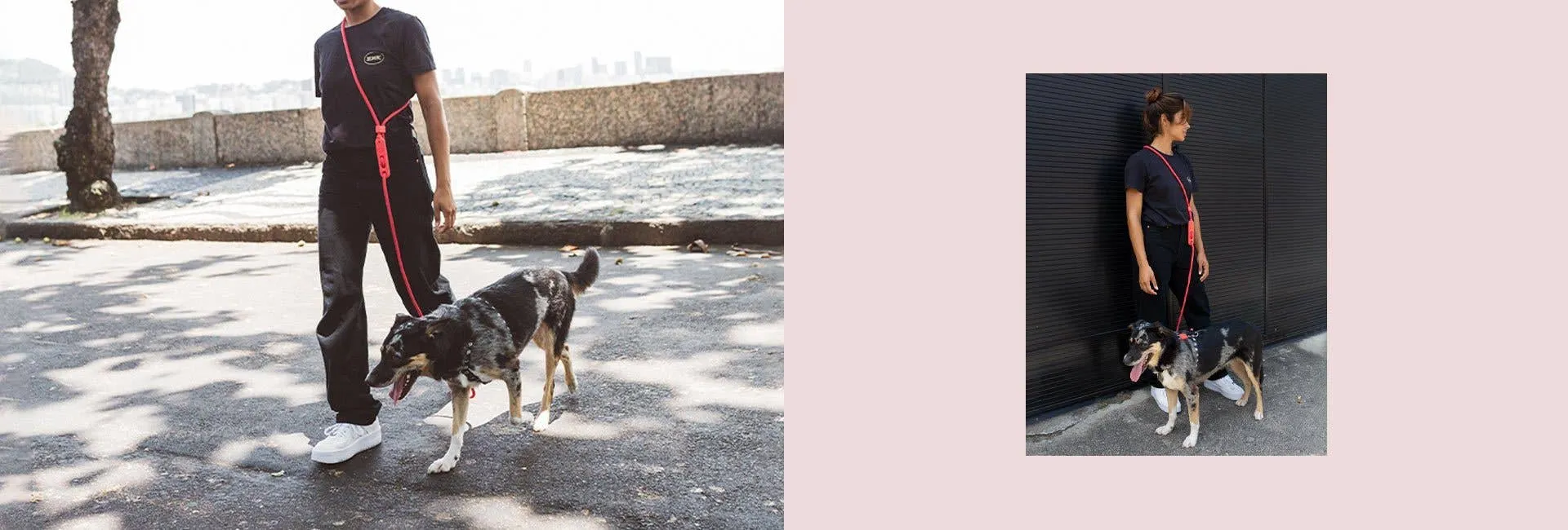 Neon Coral | Hands-Free Leash
