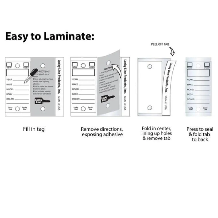 Self Laminating Stock Tag 250/pk