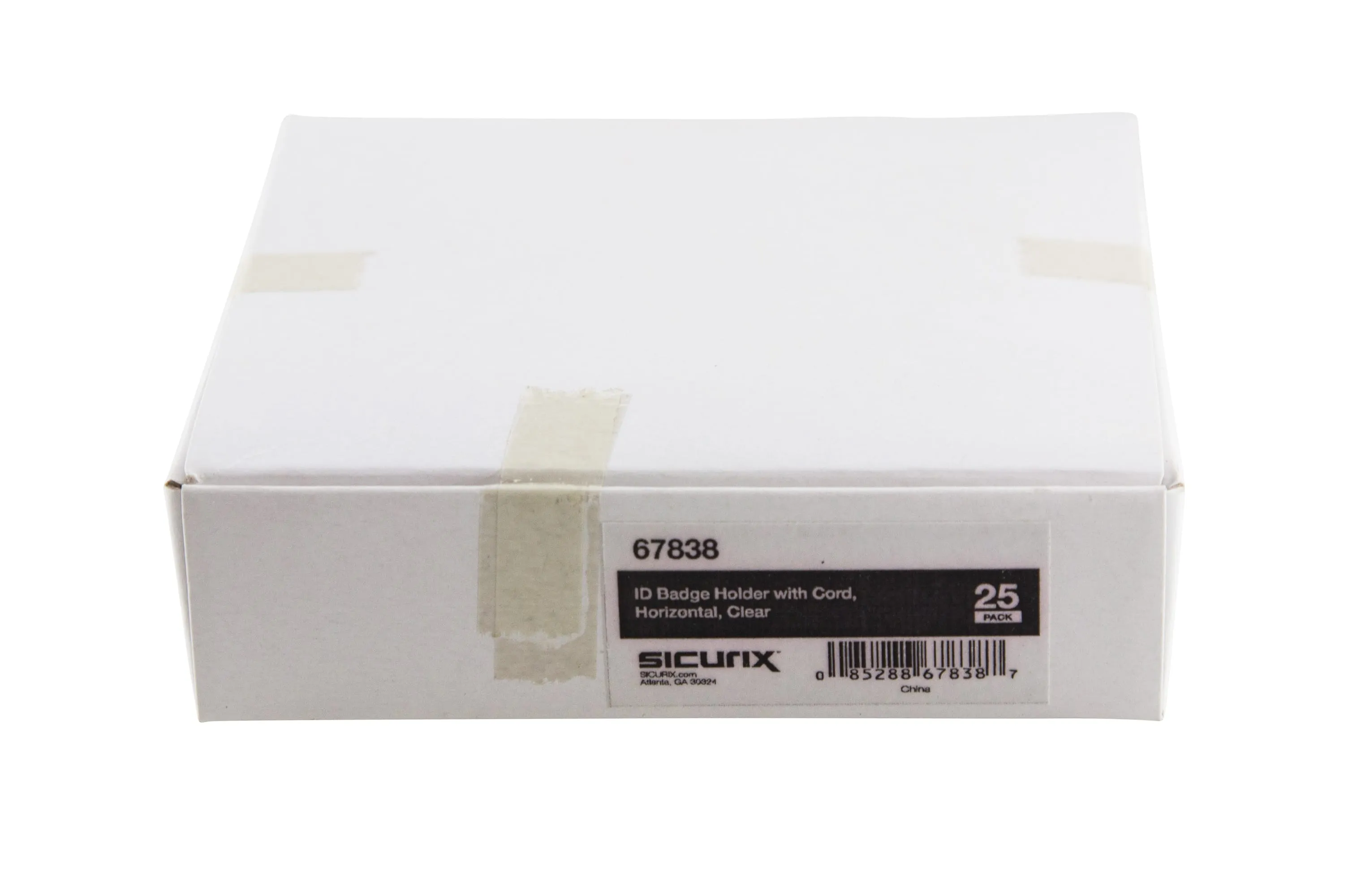 SICURIX Convention Size Badge Holders Horizontal 25 Pack CLEAR (67838)