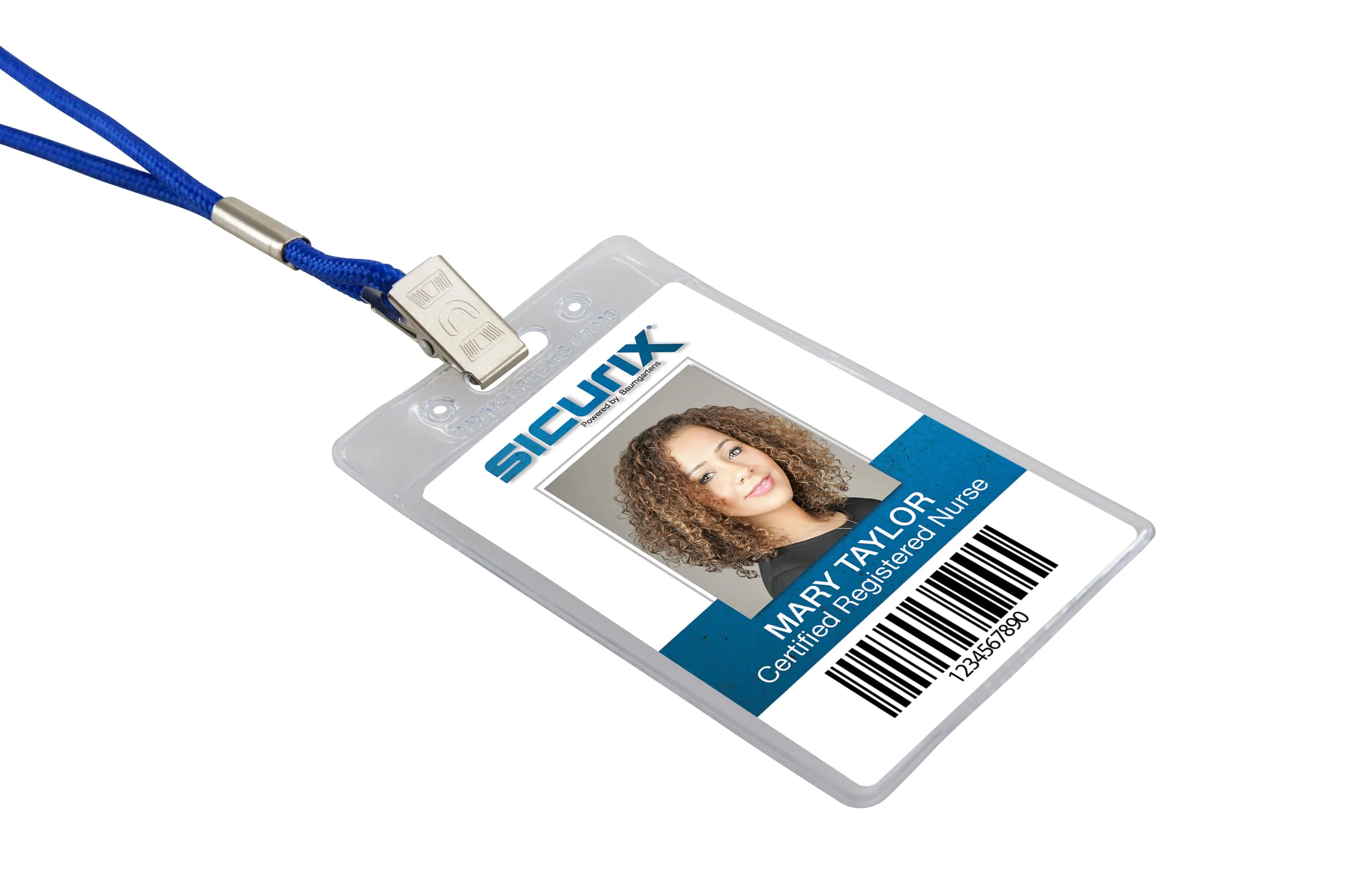 SICURIX Standard Badge Holders Vertical 12 Pack CLEAR (67820)