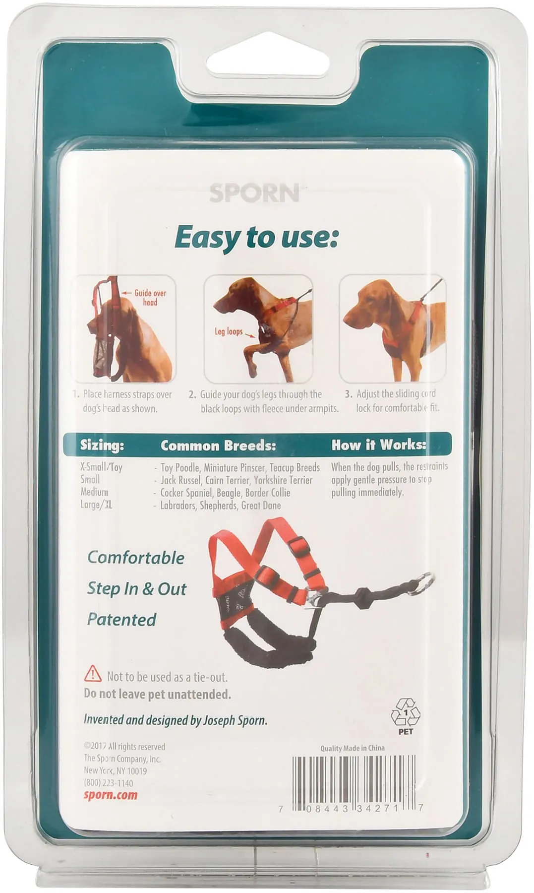 Sporn Non-Pulling Mesh Harness, Large/X-Large