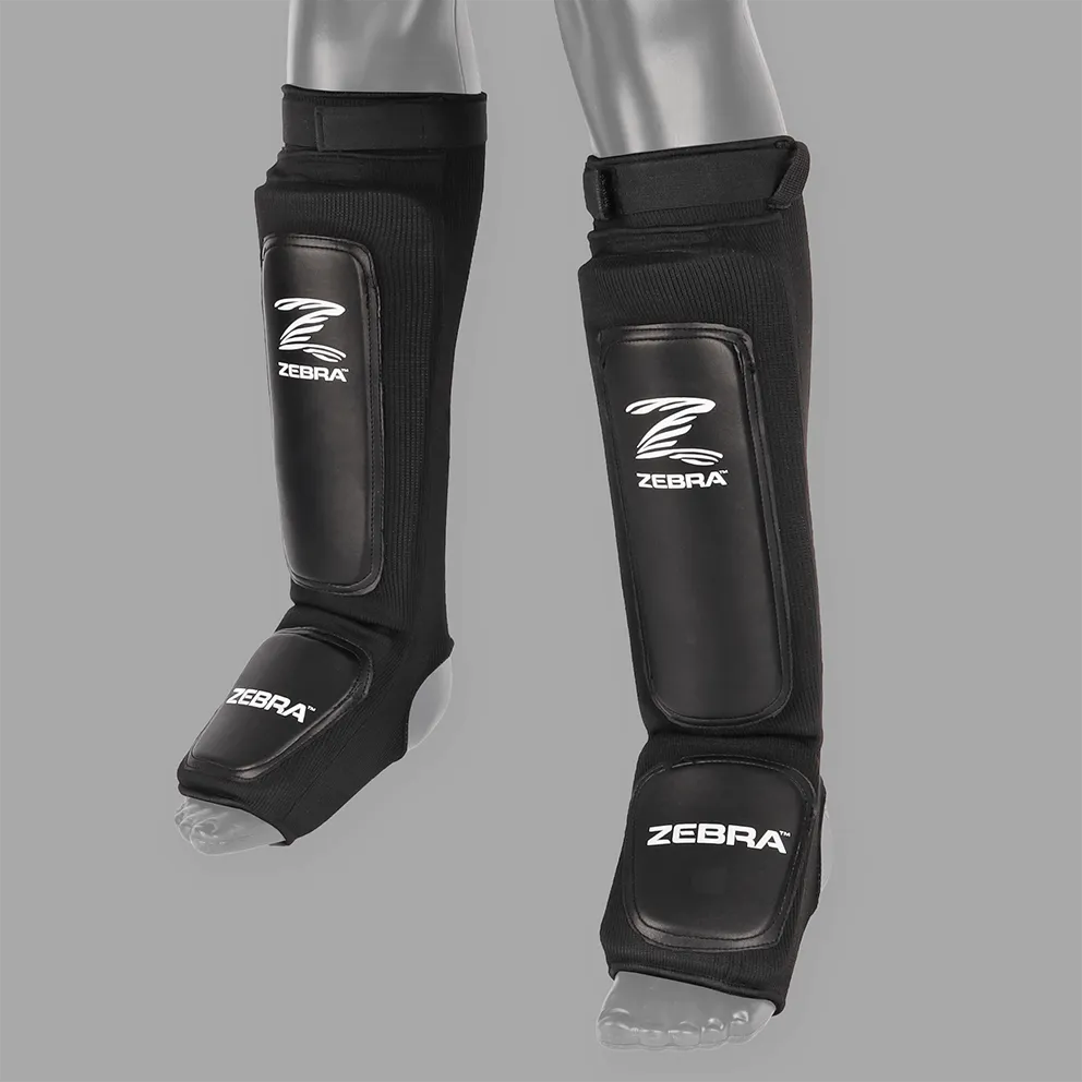 Zebra Performance Shin Guards - Black