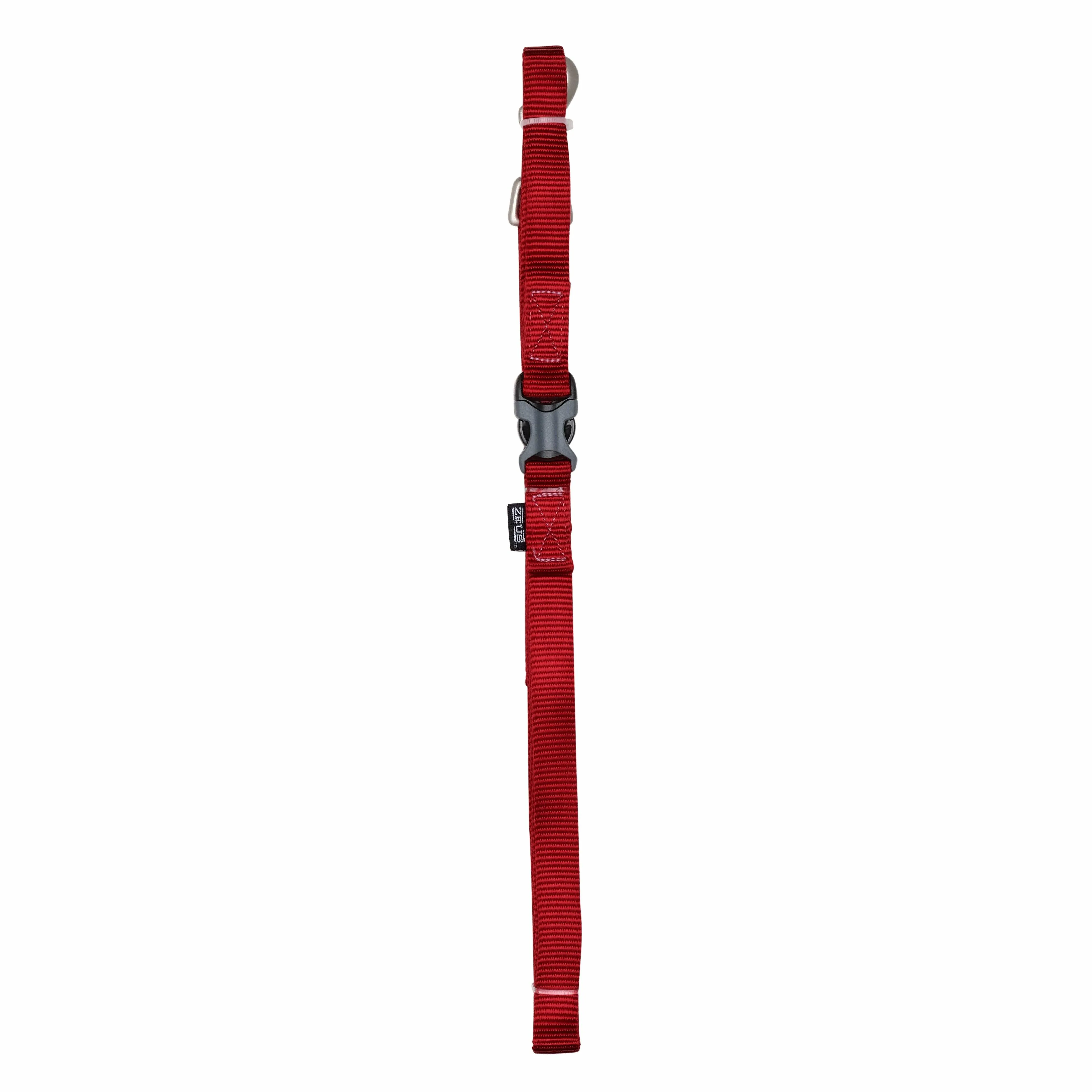 Zeus Nylon Dog Leash Deep Red