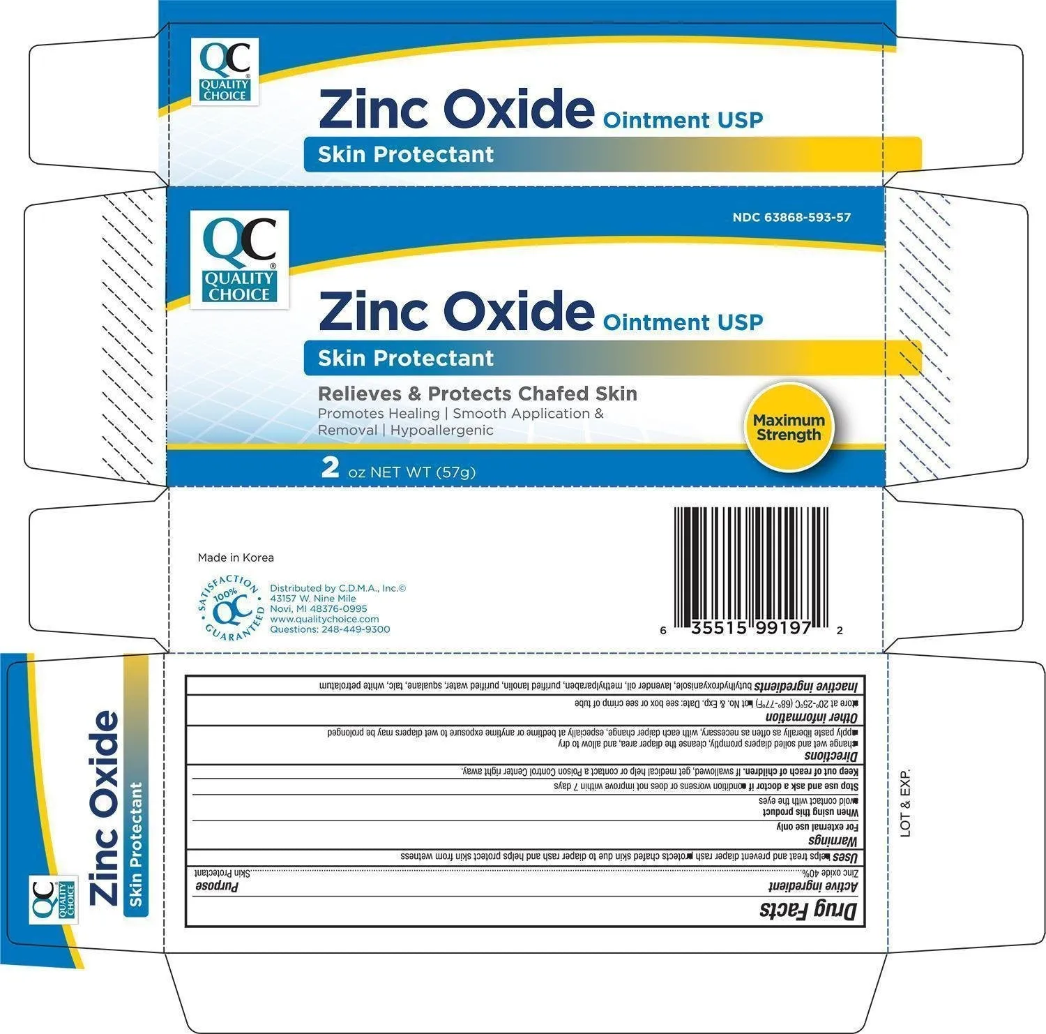 Zinc Oxide  20% Ointment USP | 2oz